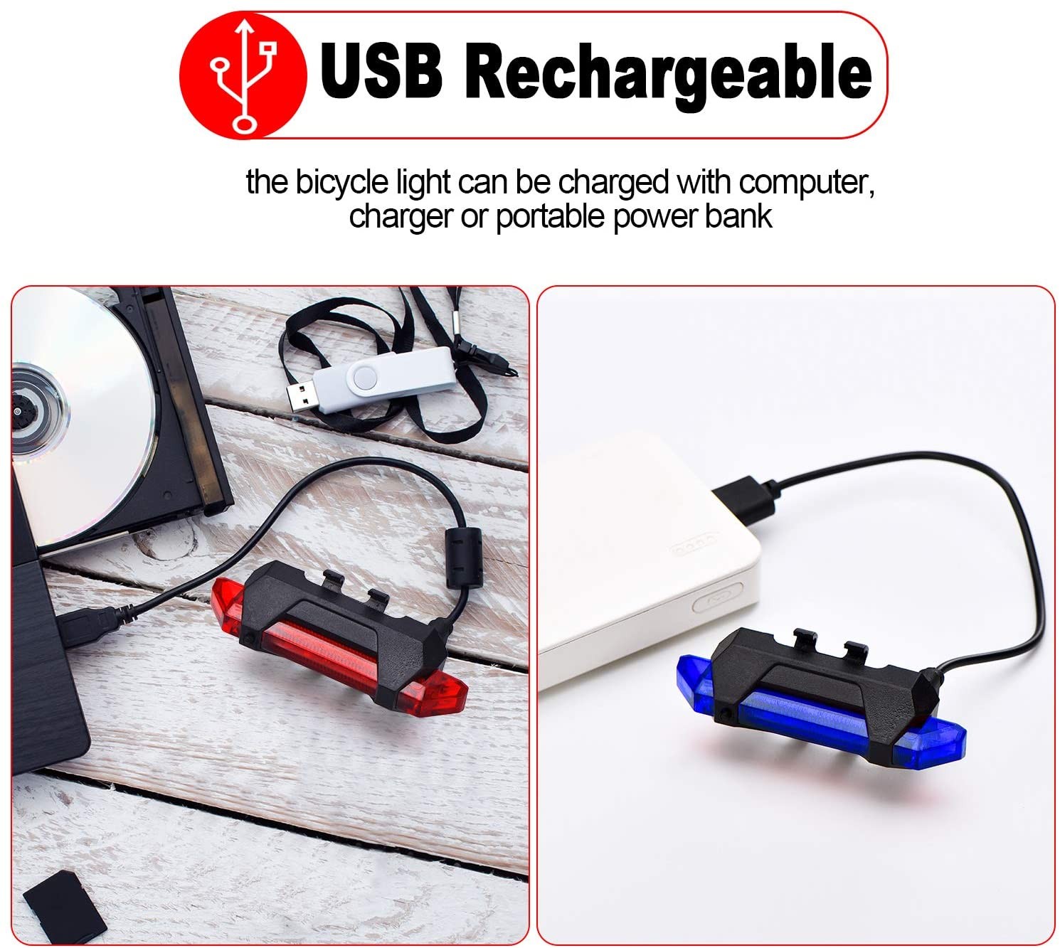 USB Rechargeable bike tail light BC-TL5411