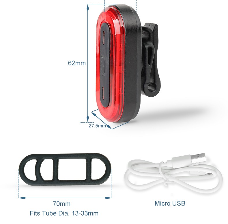 USB Rechargeable bike tail light BC-TL5475