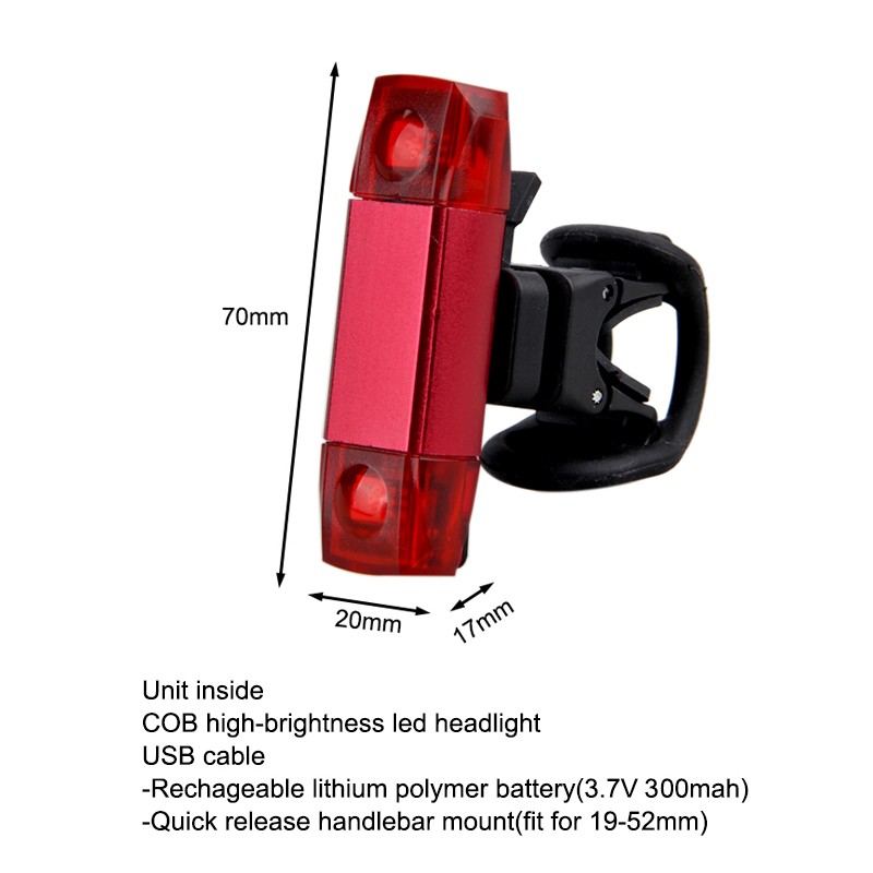 USB Rechargeable bike tail light BC-TL5516