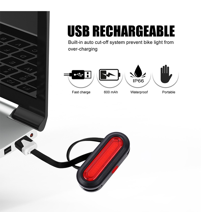 USB Rechargeable bike tail light BC-TL5517