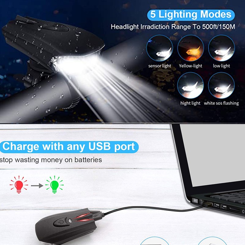 USB rechargeable bike front light BC-FL1542