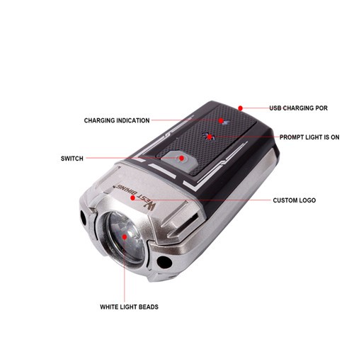 USB rechargeable bike front light BC-FL1547