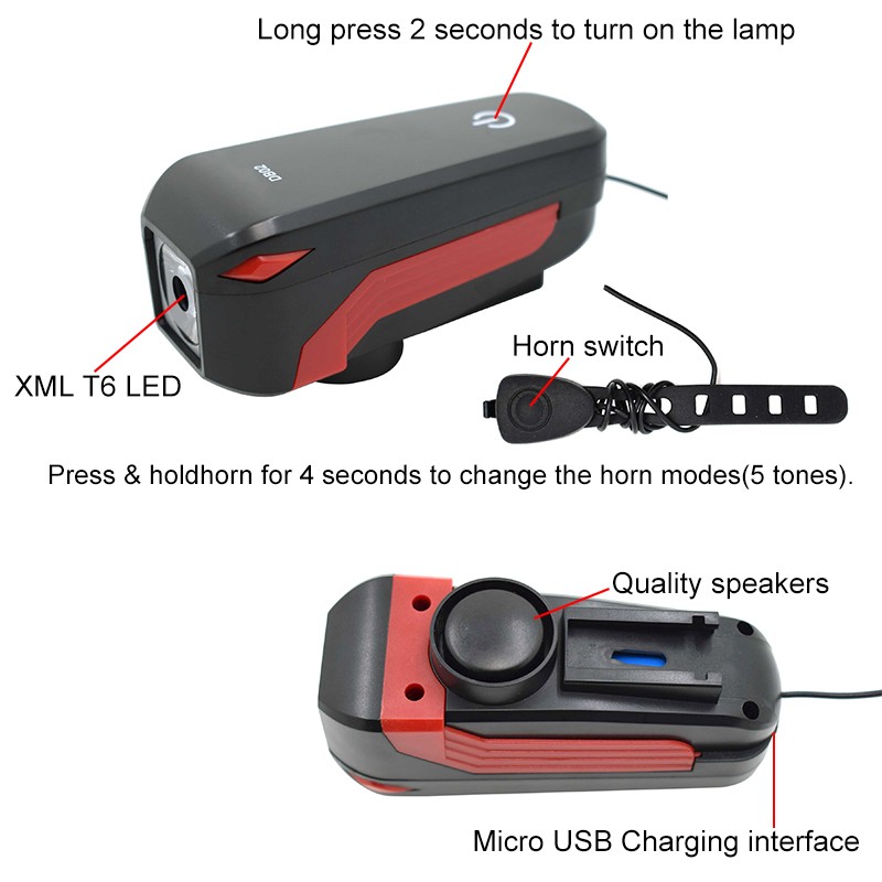 USB rechargeable bike front light BC-FL1552