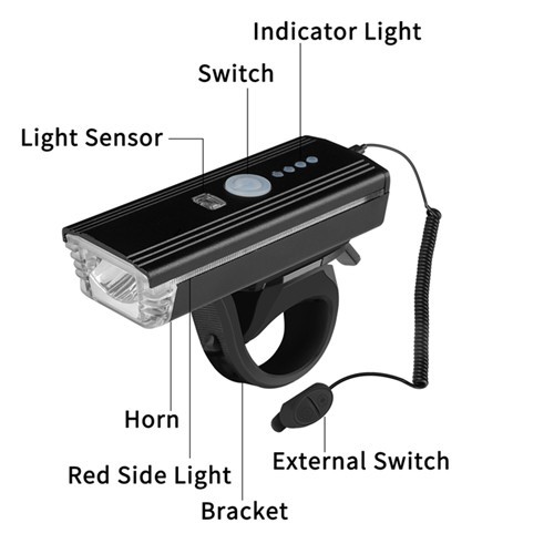 USB rechargeable bike front light BC-FL1625