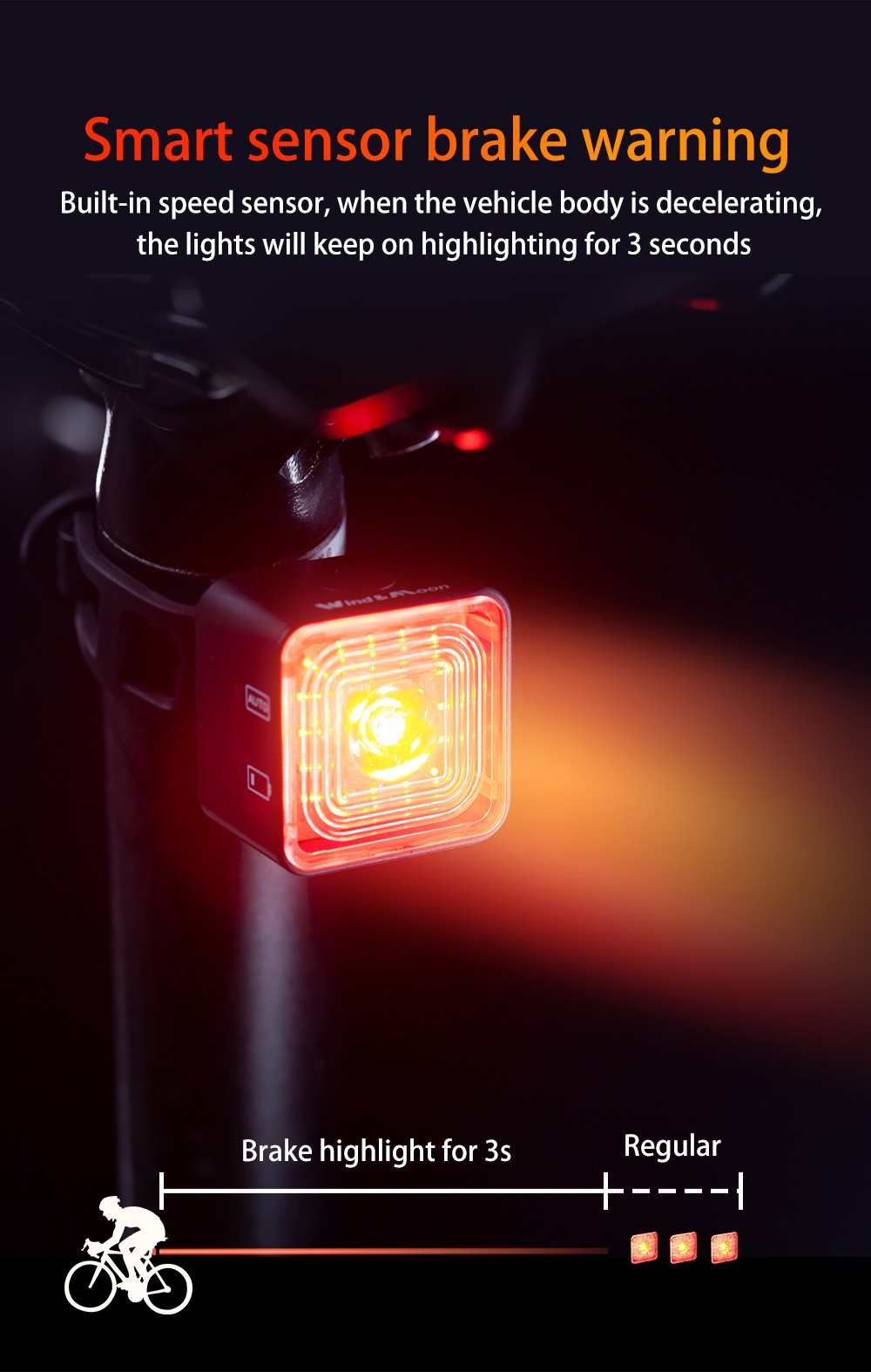 USB rechargeable bike tail light BC-TL5572